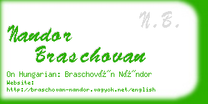 nandor braschovan business card